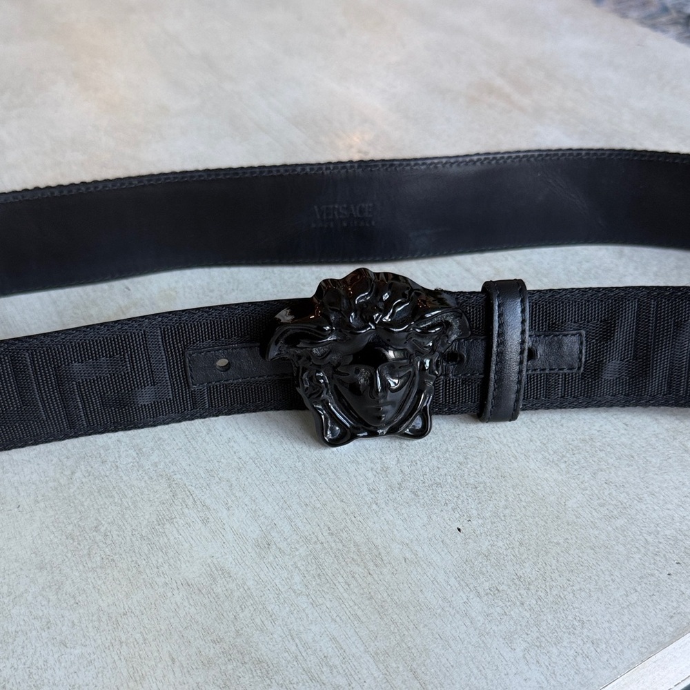 Versace Black Medusa Men's Belt
